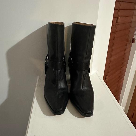 Rag & Bone black buckle short heeled boots - Picture 3 of 8